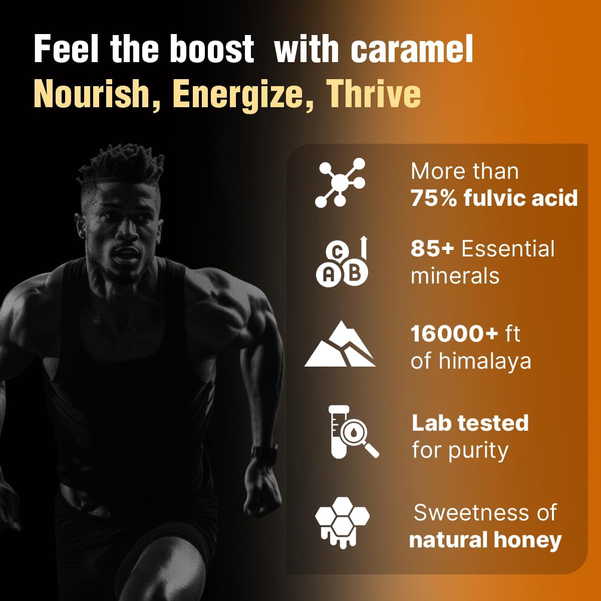 Pure Himalayan Shilajit Sticks with Organic Honey & Caramel (30 Count) | Easy Single Use Shilajit Sticks | Boosts Energy & Immunity with 85+ Trace Minerals, 75%+ Fulvic Acid
