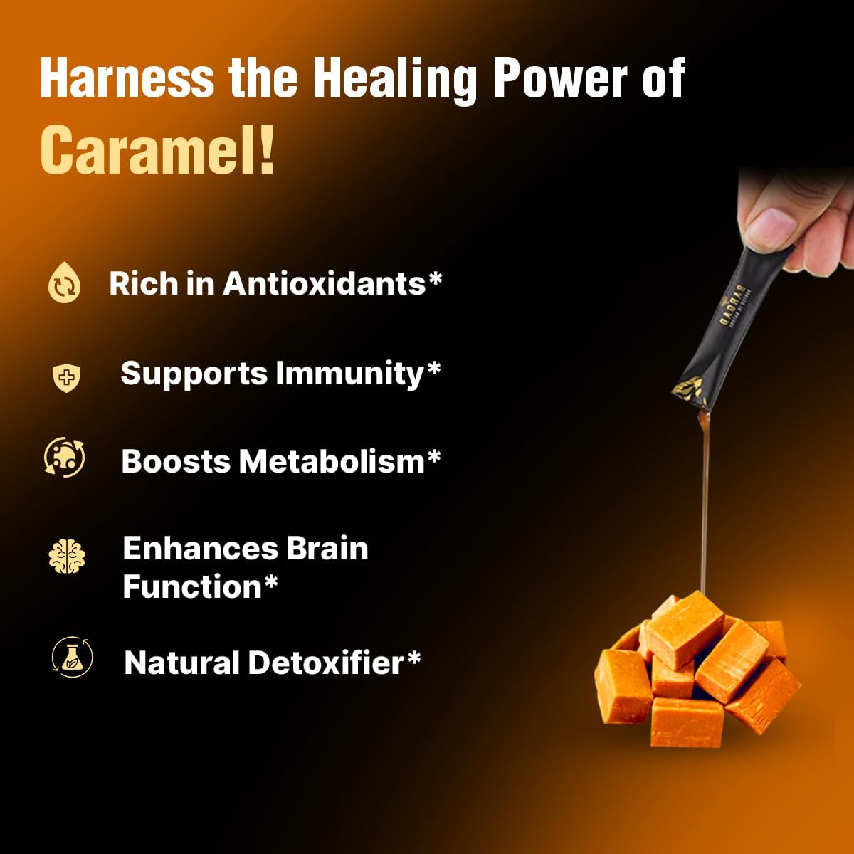 Pure Himalayan Shilajit Sticks with Organic Honey & Caramel (30 Count) | Easy Single Use Shilajit Sticks | Boosts Energy & Immunity with 85+ Trace Minerals, 75%+ Fulvic Acid