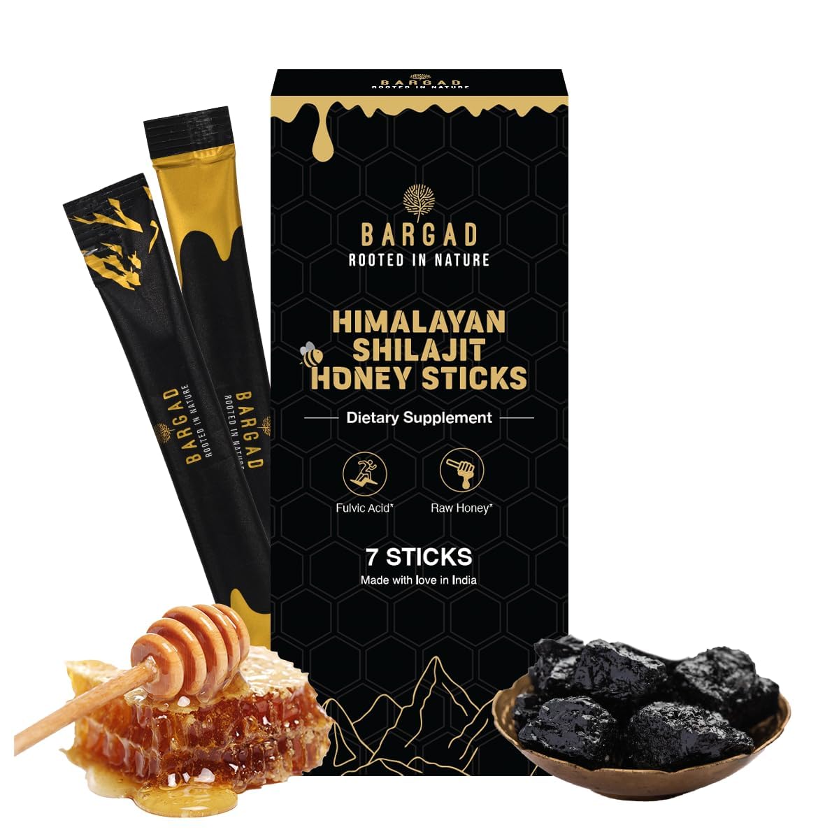 Himalayan Shilajit Honey Sticks with Saffron