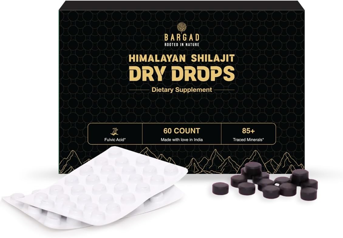 Pure Himalayan Shilajit Dry Drops 400MG | Natural Shilajit Resin | Maximum Potency | 85+ Trace Minerals, High Fulvic Acid | 2 Shilajit dry drops/day