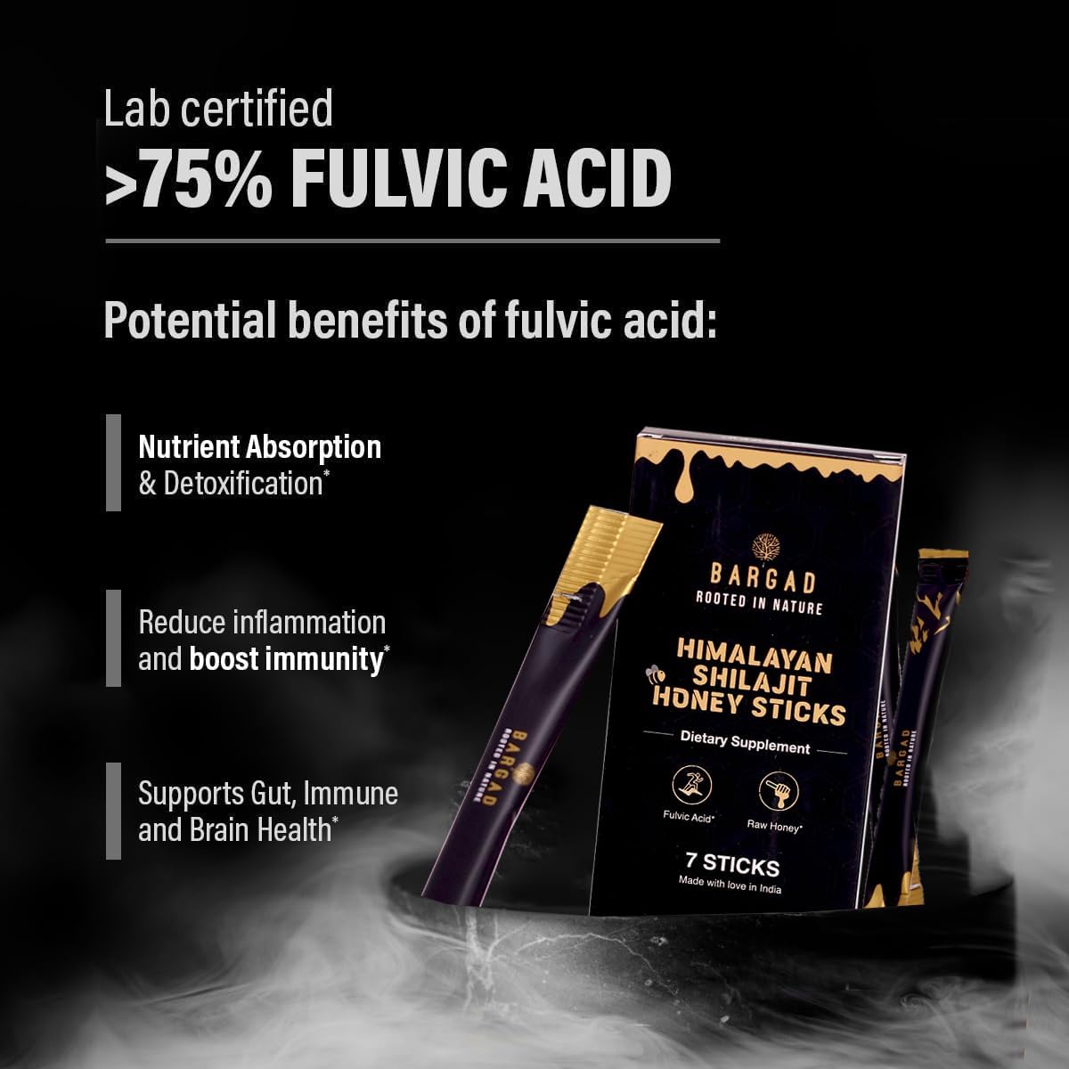 Himalayan Shilajit Honey Sticks with Saffron