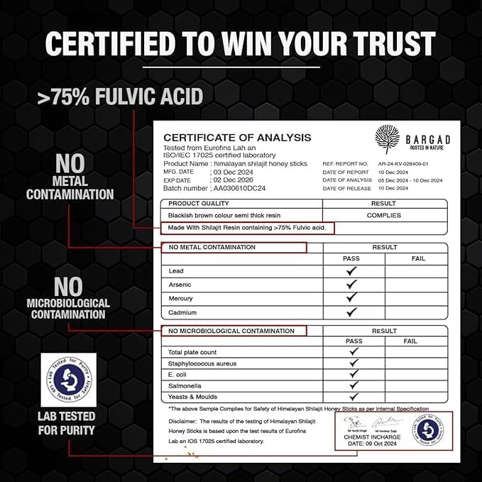 Himalayan Shilajit Honey Sticks with Saffron