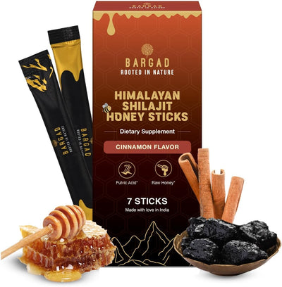Pure Himalayan Shilajit Sticks with Organic Honey & Cinnamon (7 Count)