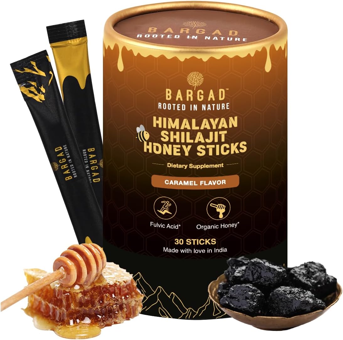 Pure Himalayan Shilajit Sticks with Organic Honey & Caramel (30 Count) | Easy Single Use Shilajit Sticks | Boosts Energy & Immunity with 85+ Trace Minerals, 75%+ Fulvic Acid