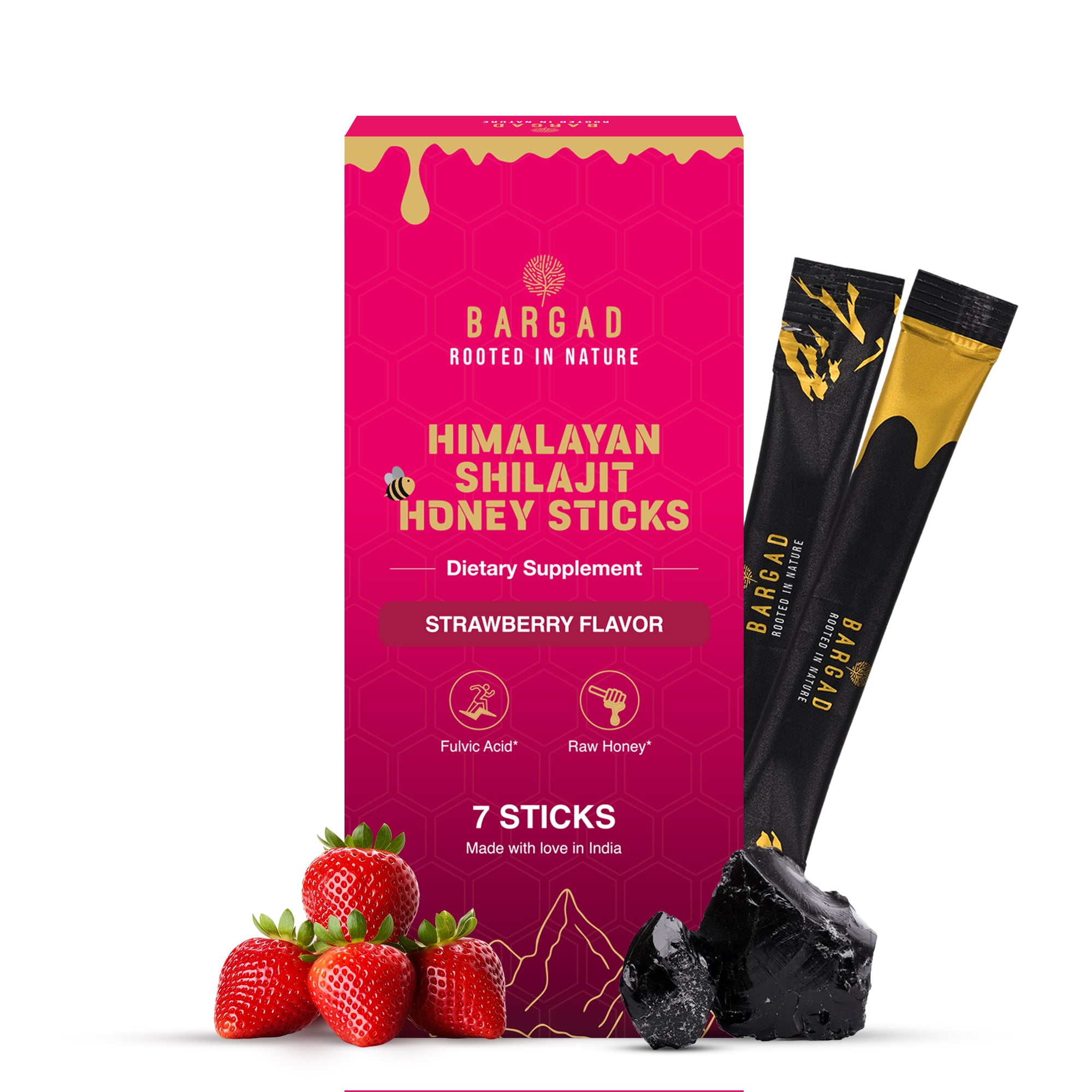 Shilajit Honeystick Strawberry 7 Stick