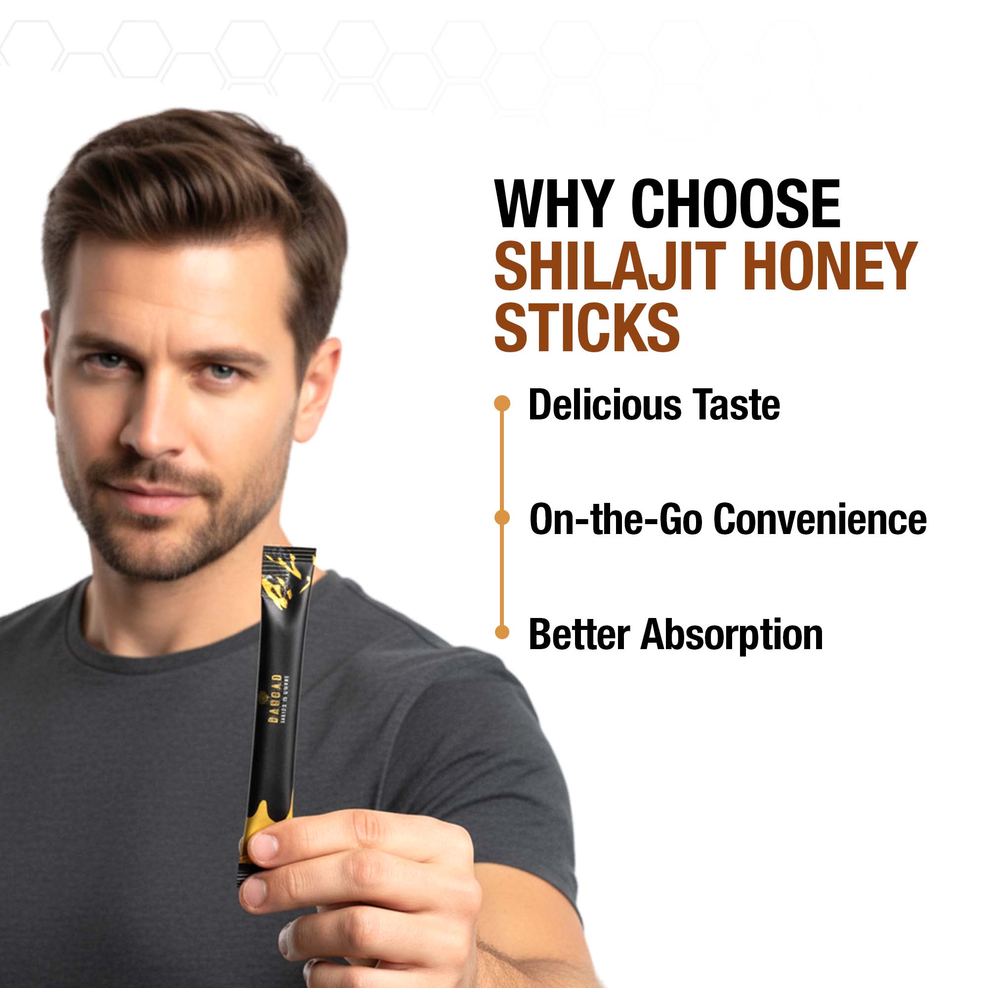 Pure Himalayan Shilajit Sticks with Organic Honey & Cinnamon (30 Count)