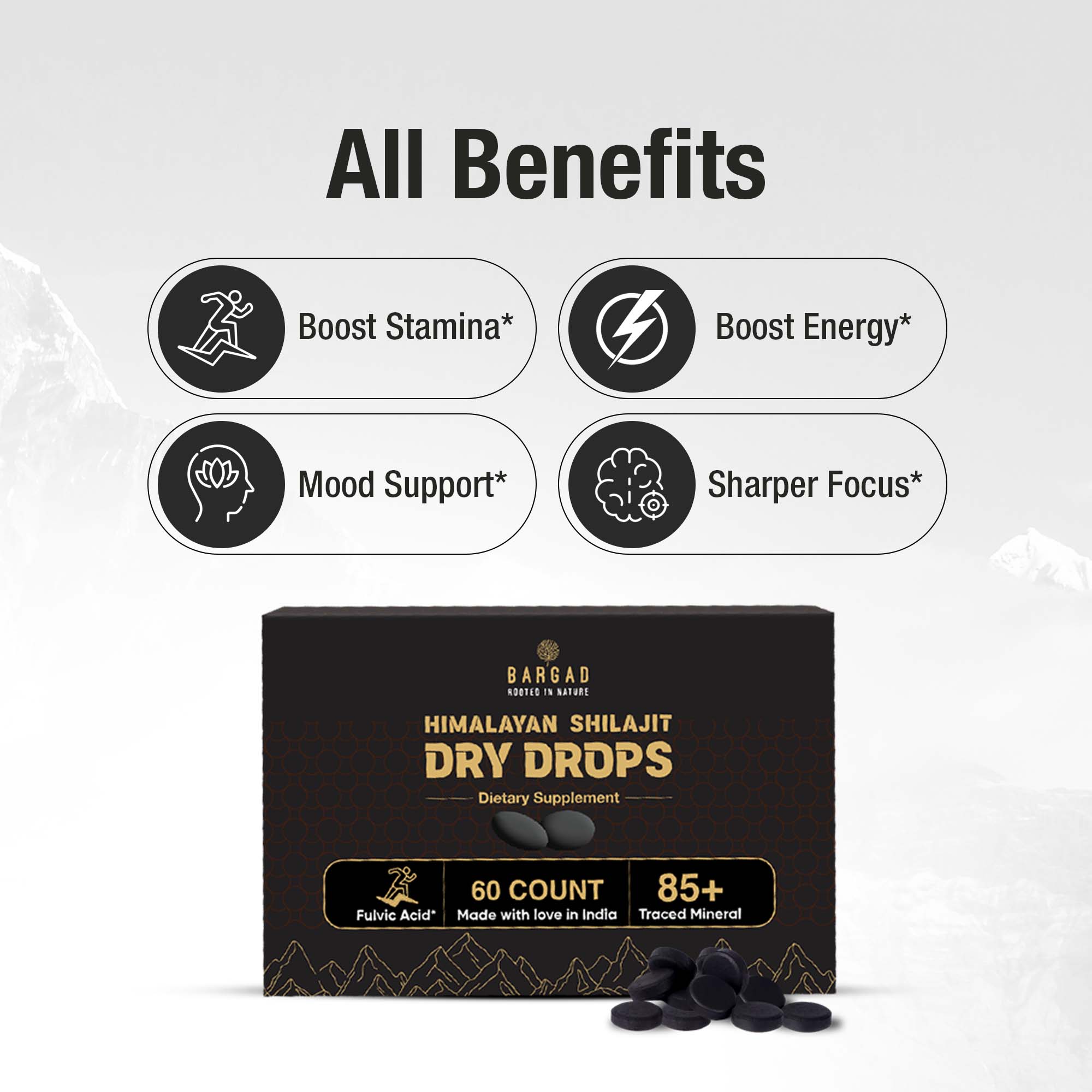 Pure Himalayan Shilajit Dry Drops 400MG