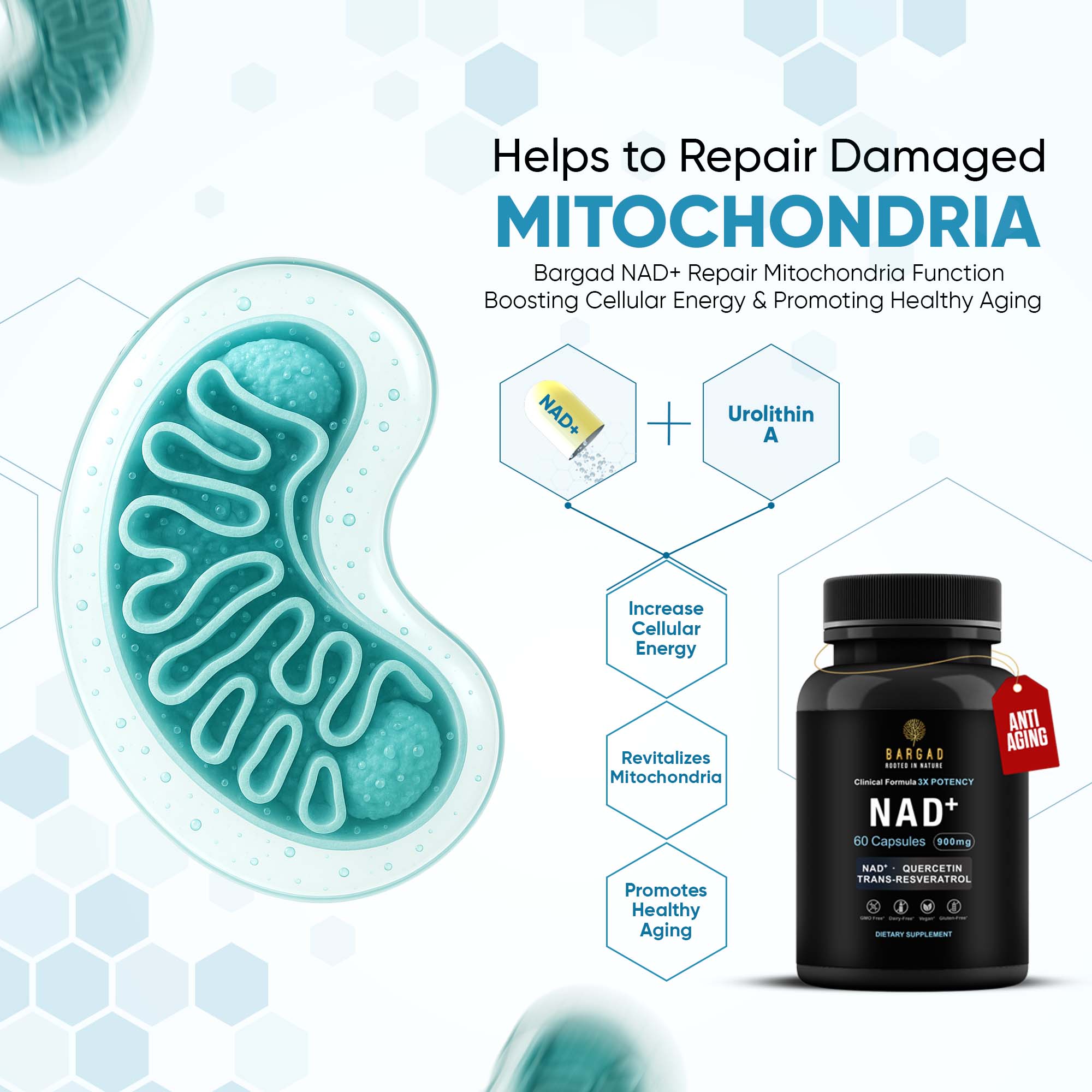 NAD+ Supplement – Advanced Cellular Energy & Anti-Aging Support