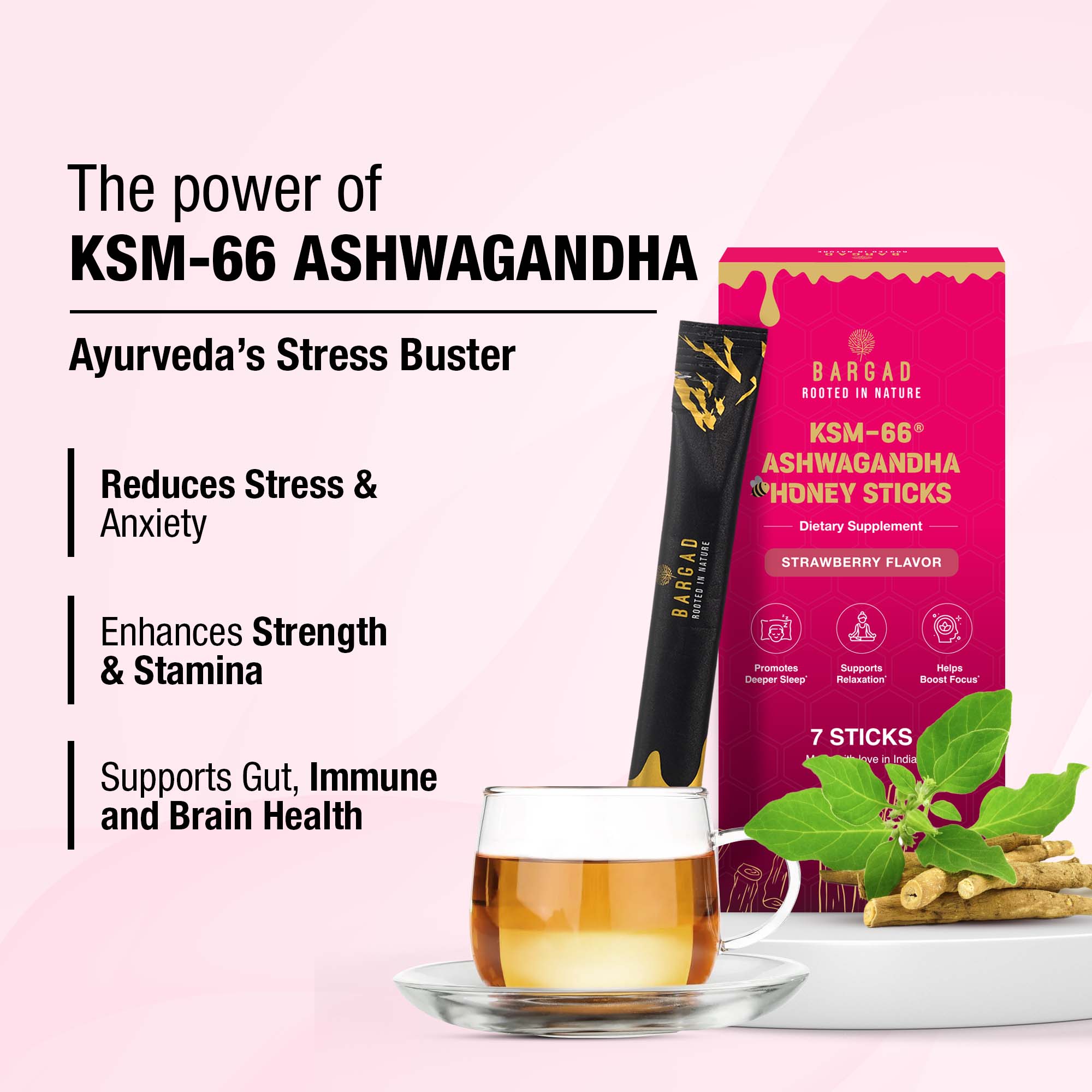 KSM-66 Honeystick Strawberry 7 Stick