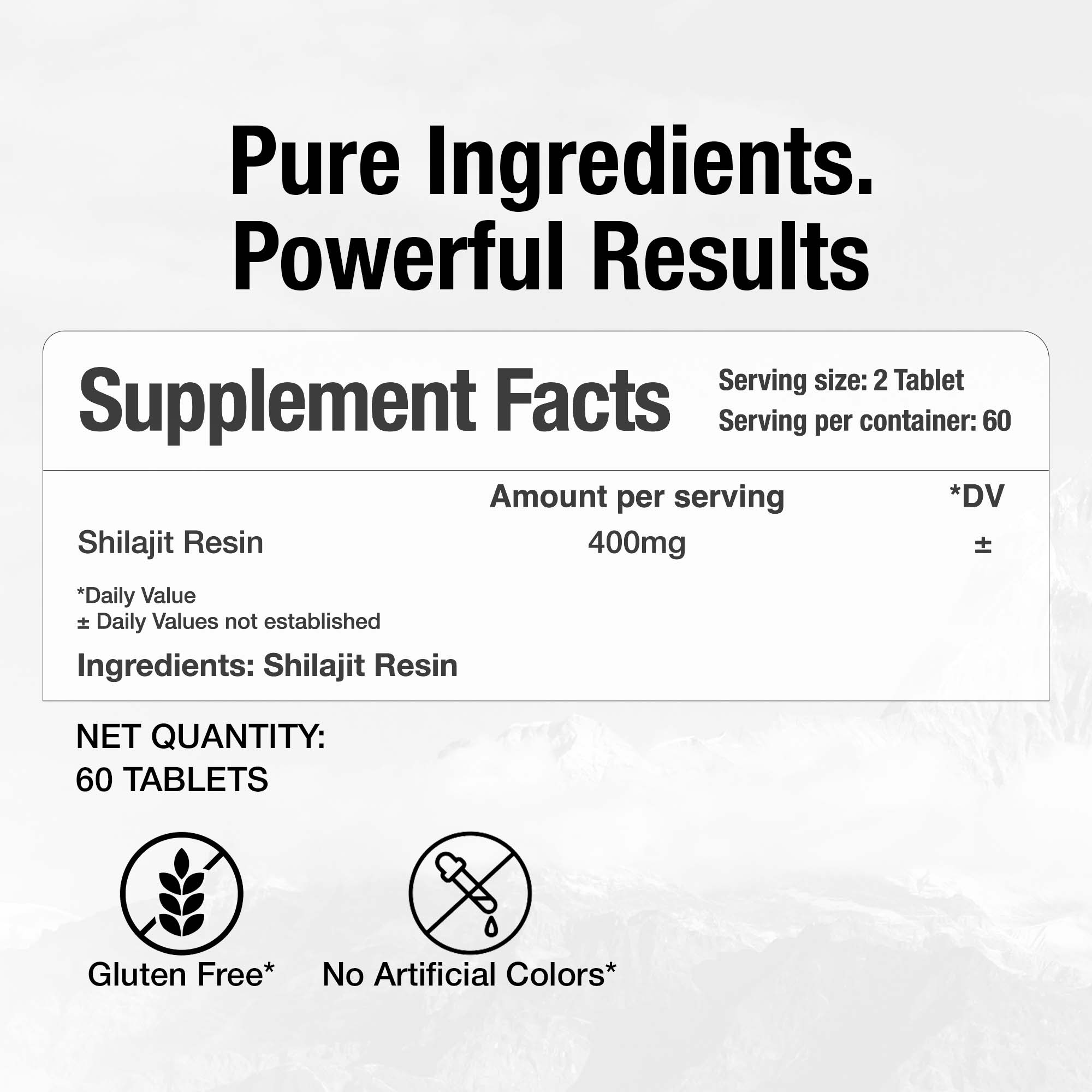 Pure Himalayan Shilajit Dry Drops 400MG