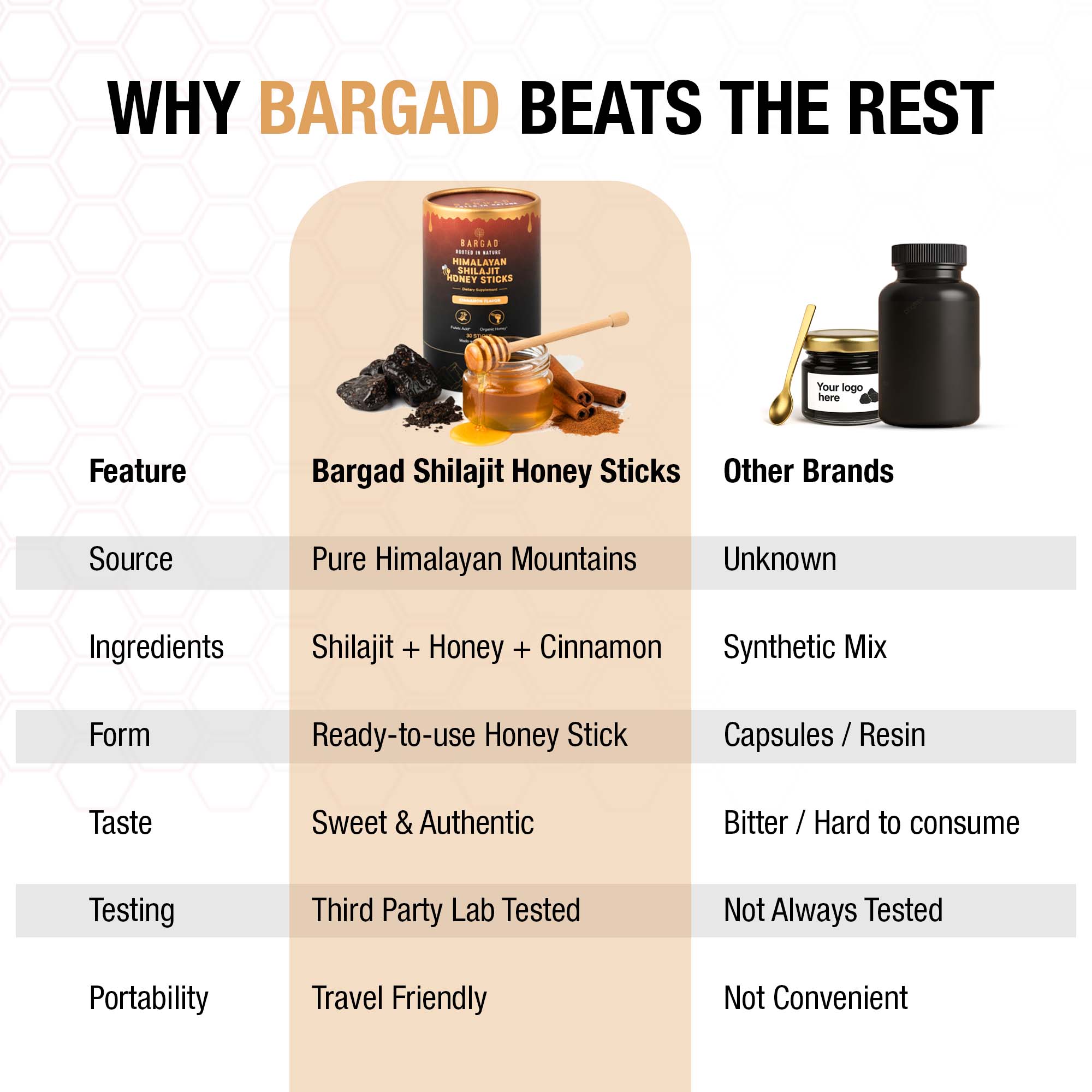 Pure Himalayan Shilajit Sticks with Organic Honey & Cinnamon (30 Count)