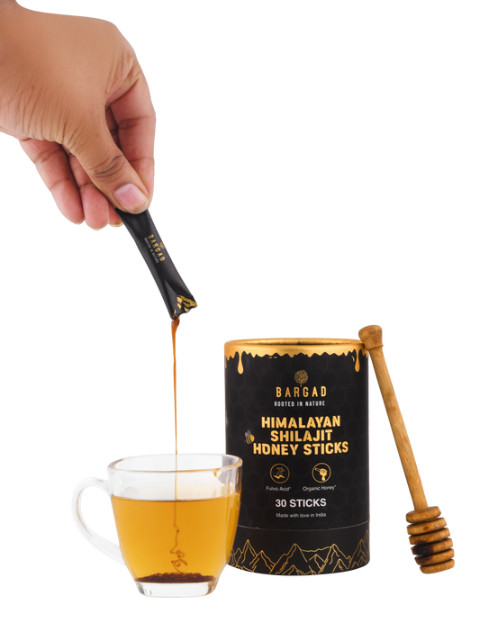 GOLD+ Shilajit Honey Sticks | Pure Himalayan Resin, Honey & Saffron | Energy, Strength & Cognitive Support