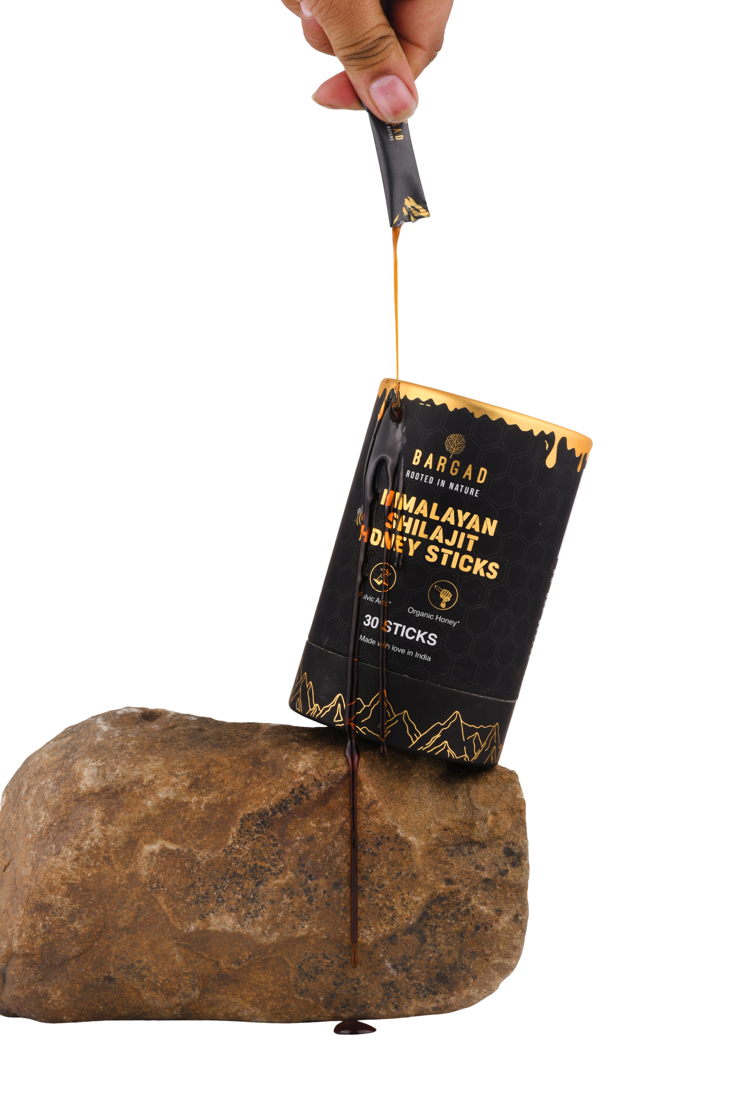 GOLD+ Shilajit Honey Sticks | Pure Himalayan Resin, Honey & Saffron | Energy, Strength & Cognitive Support