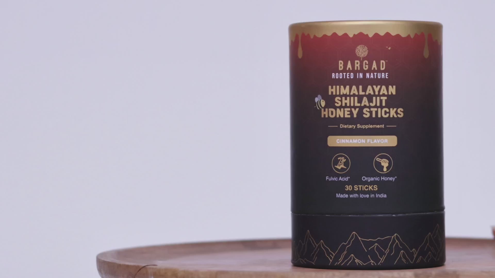 Pure Himalayan Shilajit Sticks with Organic Honey & Cinnamon (30 Count)